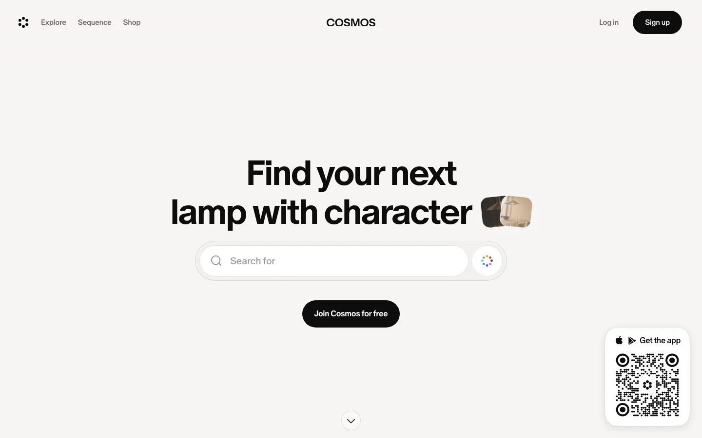 Cosmos homepage