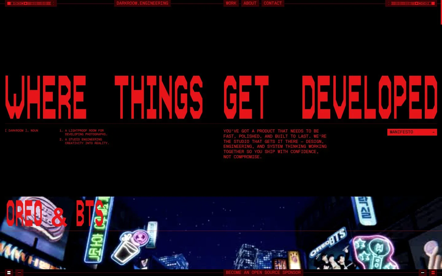 Darkroom homepage
