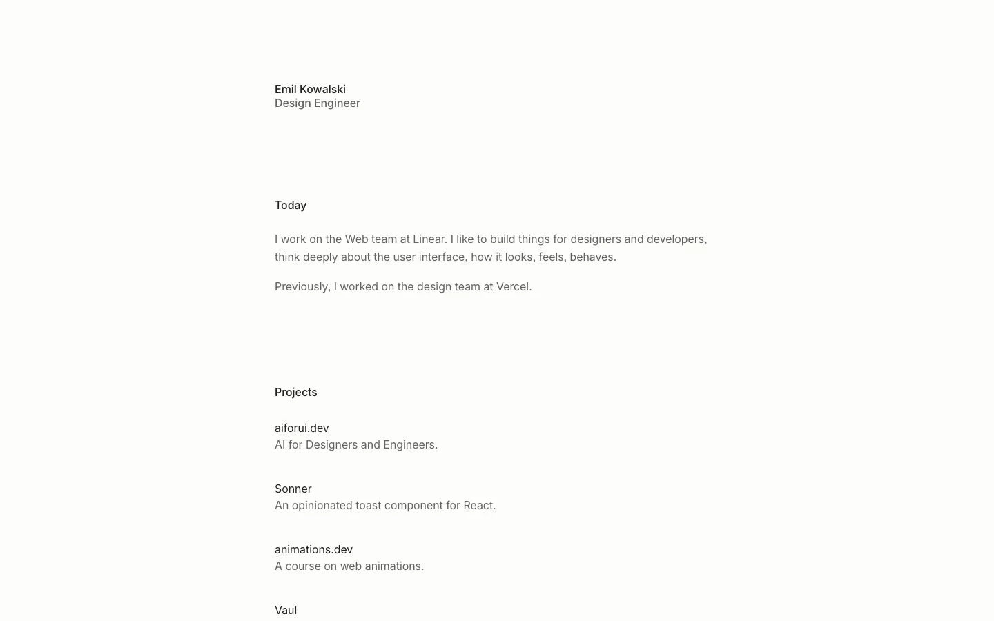 Emil Kowalski homepage