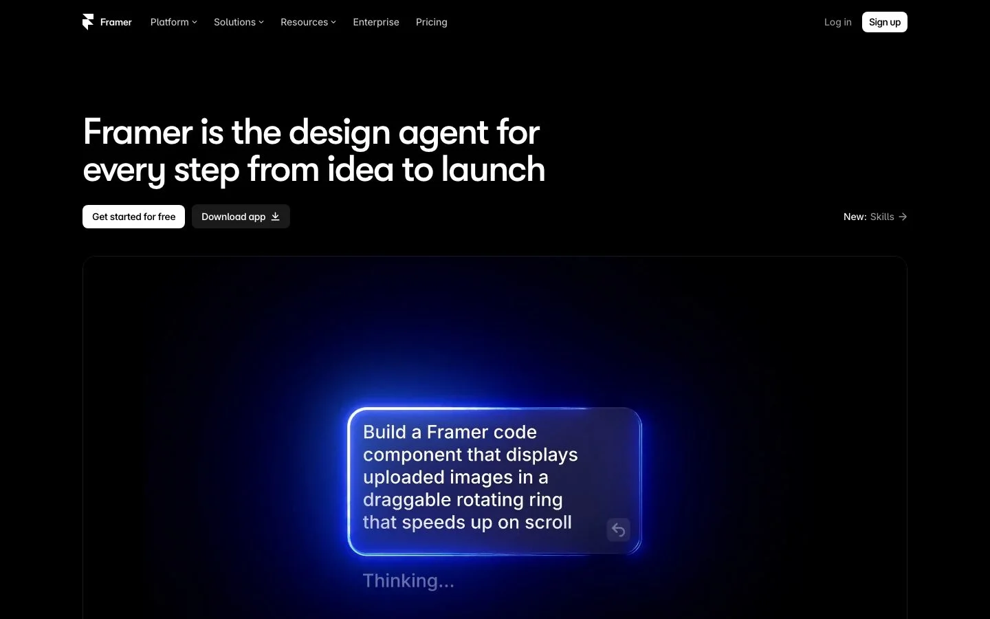 Framer homepage