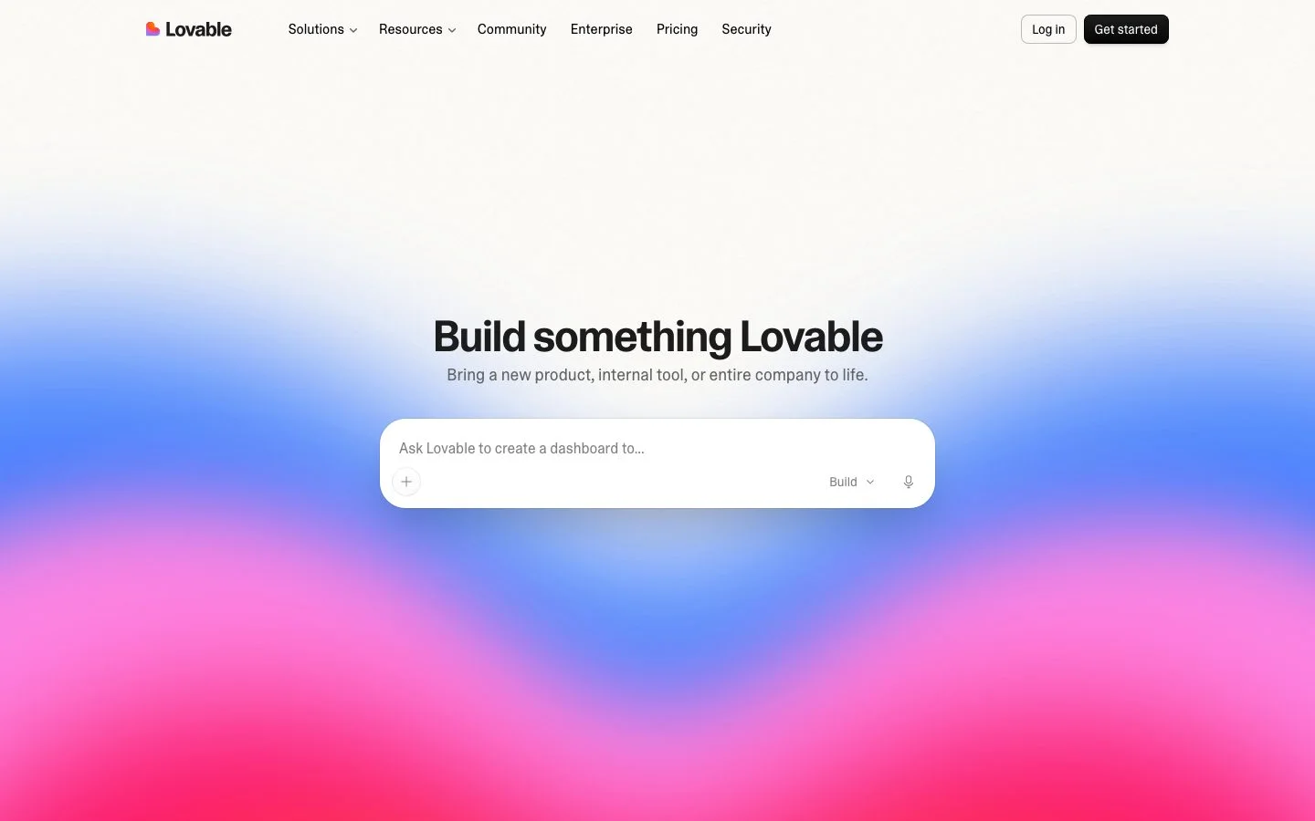 Lovable homepage