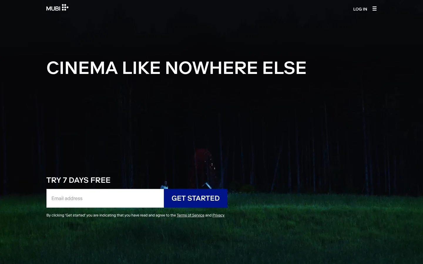 MUBI homepage