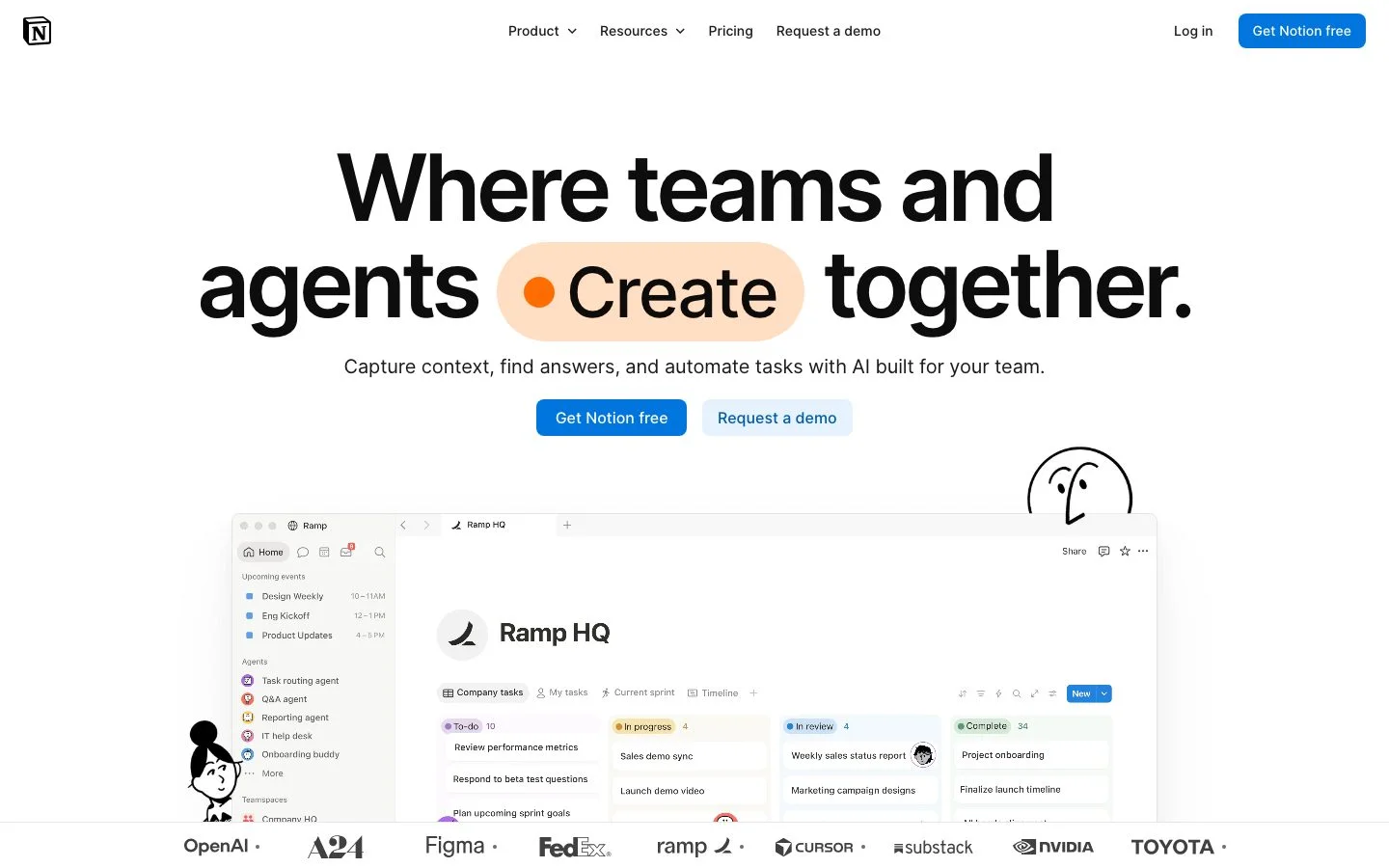 Notion homepage