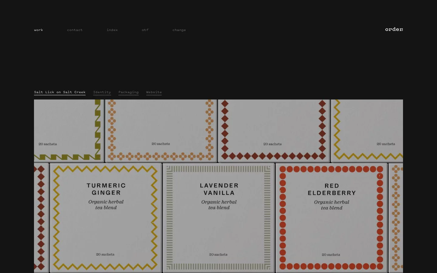 Order homepage