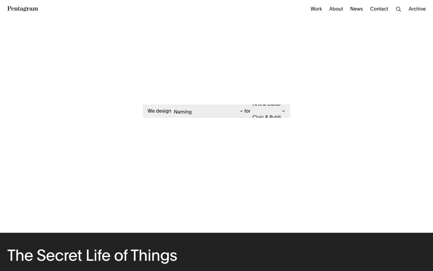 Pentagram homepage