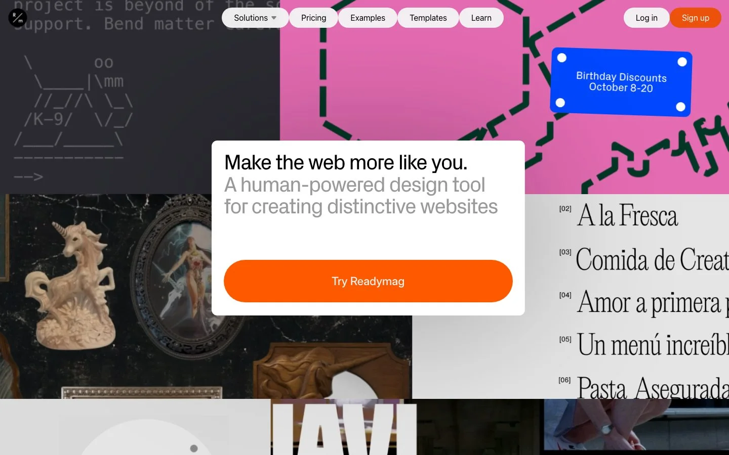 Readymag homepage